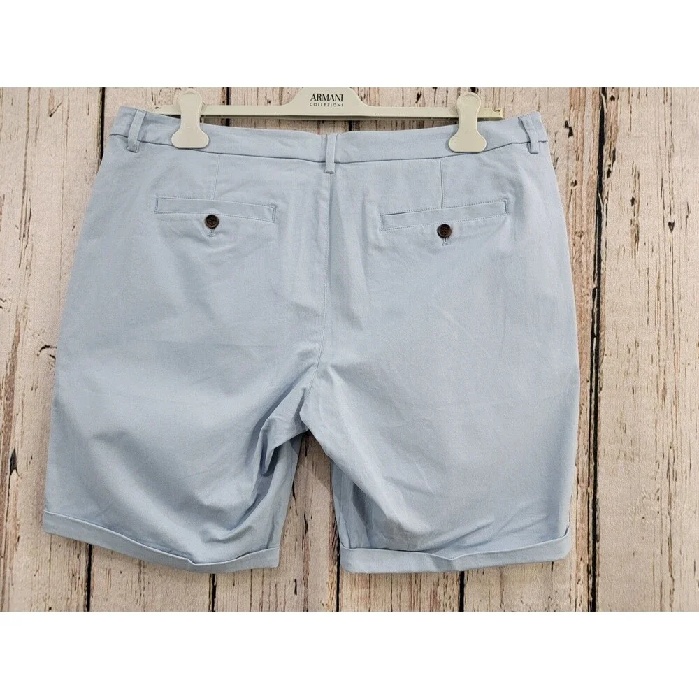 TAILORED ATHLETE Men's 38 Chino Short Light Blue Khaki 9